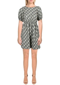 Line & Dot Lisa Womens Puff Sleeve Short Mini Dress
