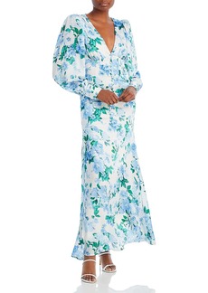 Line & Dot Lisette Womens Chiffon Floral Maxi Dress