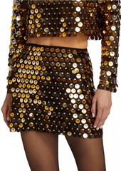 Line & Dot Mina Sequined Miniskirt