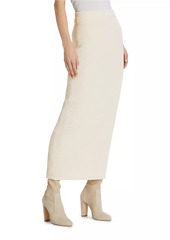 Line & Dot Poolside Cotton-Blend Midi-Skirt