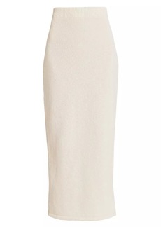 Line & Dot Poolside Cotton-Blend Midi-Skirt