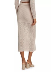 Line & Dot Ry Textured Knit Midi-Skirt