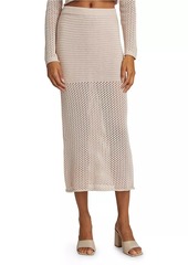 Line & Dot Ry Textured Knit Midi-Skirt