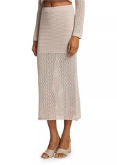 Line & Dot Ry Textured Knit Midi-Skirt