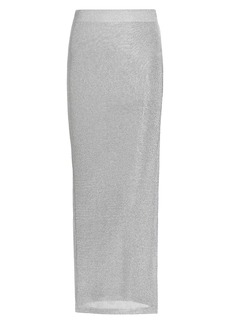 Line & Dot Venus Metallic Knit Maxi Skirt