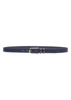 Linea Pelle Double Keeper Faux Leather Belt in Black at Nordstrom Rack