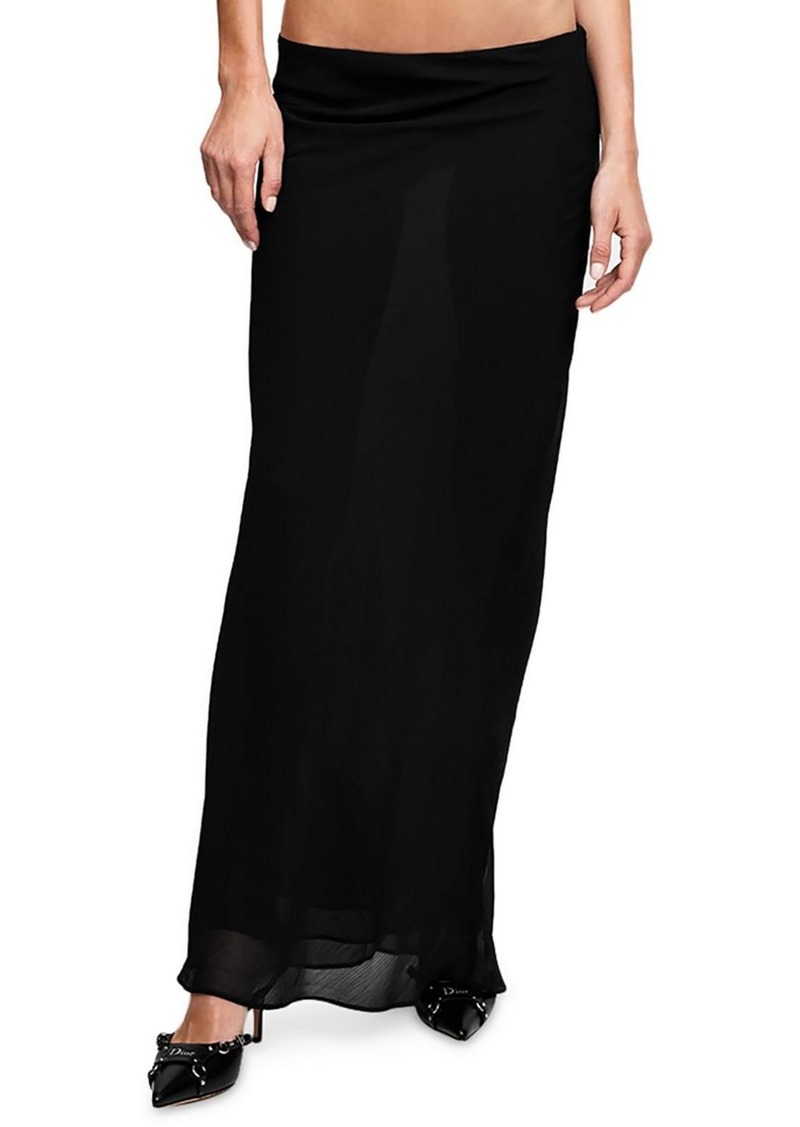 Lioness Devon Womens Sheer Low Rise Maxi Skirt