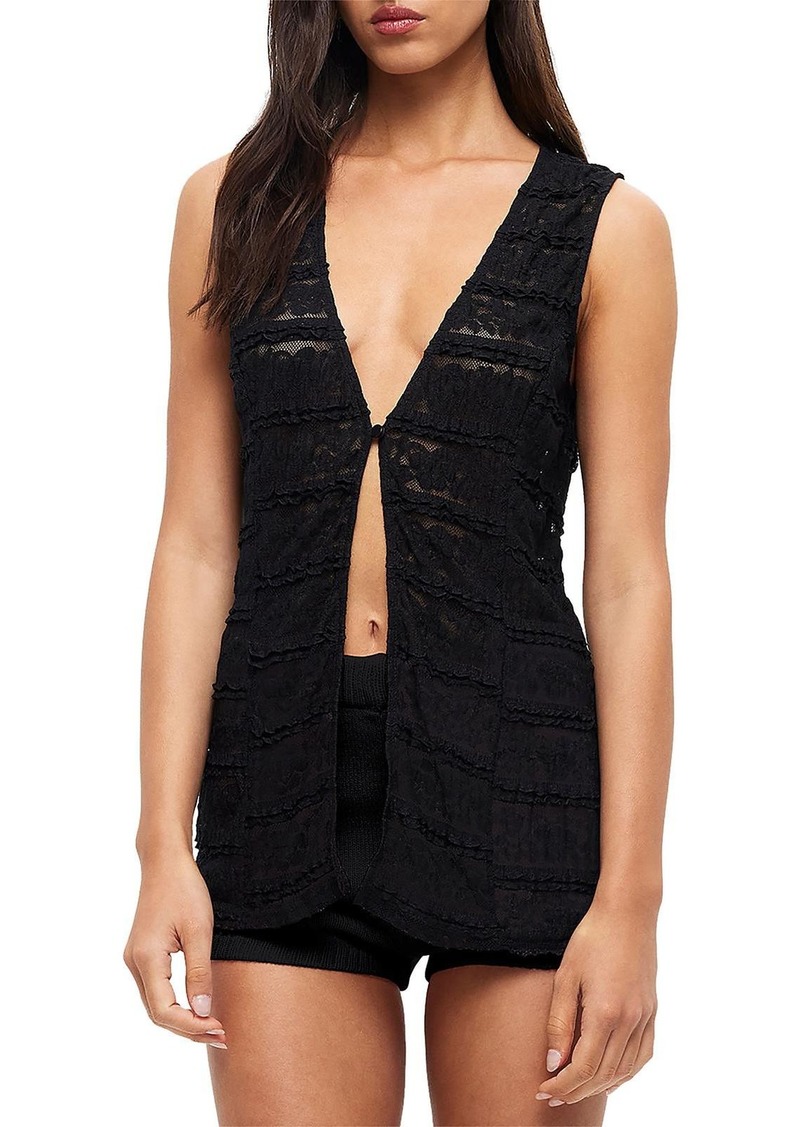 Lioness Olsen Womens Lace Sleevess Casual Vest