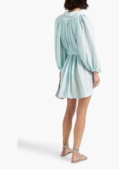 Lisa Marie Fernandez - Linen-blend gauze mini dress - Blue - 1
