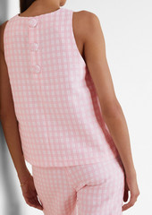 Lisa Marie Fernandez - Checked cotton-blend bouclé-jacquard top - Pink - 3