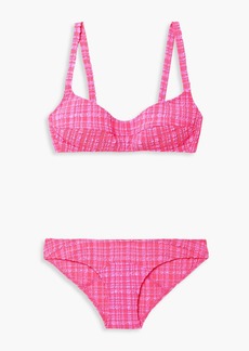 Lisa Marie Fernandez - Checked seersucker bikini - Pink - 0