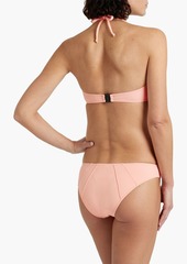 Lisa Marie Fernandez - Corset stretch-crepe halterneck bikini - Orange - 4