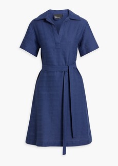 Lisa Marie Fernandez - Cotton-jacquard mini shirt dress - Blue - 2