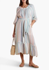 Lisa Marie Fernandez - Laure cropped striped linen-blend gauze jumpsuit - Multicolor - 0