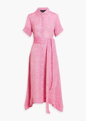 Lisa Marie Fernandez - Linen-blend gauze midi shirt dress - Pink - 2