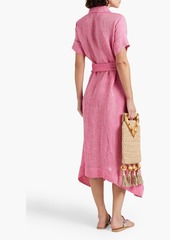 Lisa Marie Fernandez - Linen-blend gauze midi shirt dress - Pink - 2