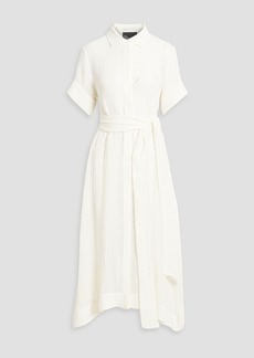 Lisa Marie Fernandez - Linen-blend gauze midi shirt dress - White - 1