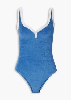 Lisa Marie Fernandez - Maria cotton-blend terry swimsuit - Blue - 3