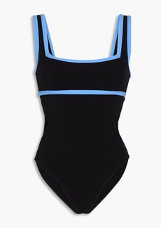 Lisa Marie Fernandez - Sailor stretch-crepe swimsuit - Black - 0