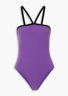 Lisa Marie Fernandez - Two-tone crepe swimsuit - Purple - 0