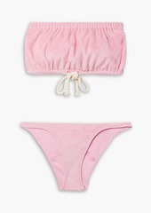 Lisa Marie Fernandez - Victor stretch-cotton bandeau terry bikini - Pink - 1