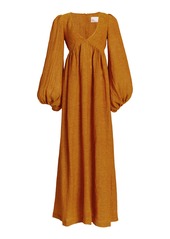 Lisa Marie Fernandez - Women's Carolyn Linen Maxi Dress  - Orange - Moda Operandi
