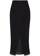 Lisa Marie Fernandez Woman Dree Louise Crinkled Cotton-gauze Wrap Skirt Black
