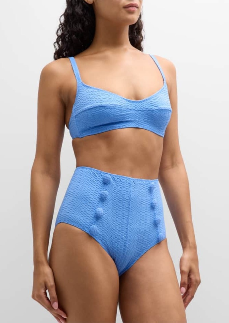 Lisa Marie Fernandez Textured Two-Piece Bikini Set 