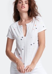 Lisa Todd Flower Child Split Neck T-Shirt - S - Also in: M, XS, L