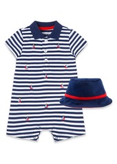 Infant Boy's Little Me Sailboat Romper & Hat Set