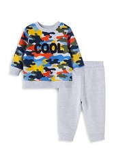 Little Me Little Boy's 2-Piece Camo Sweatshirt Set