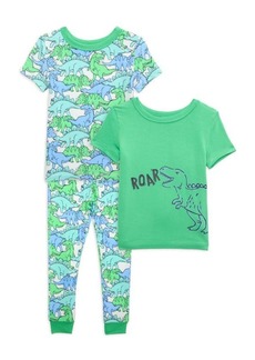 Little Me Little Boy's 3-Piece Dino Tee & Pants Pajama Set