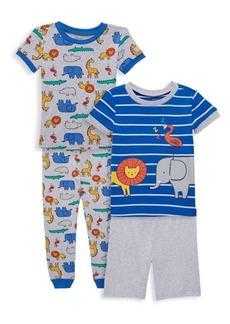 Little Me ​Little Boy&#8217;s 4-Piece Animal-Print T-Shirts, Leggings & Shorts Sleep Set