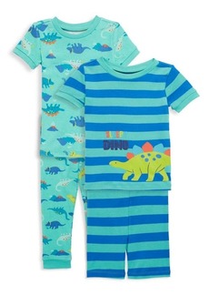 Little Me ​Little Boy&#8217;s 4-Piece Dinosaur-Print T-Shirts, Leggings & Shorts Sleep Set