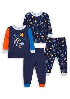 Little Me Little Boy's 4-Piece Space Pajama Set