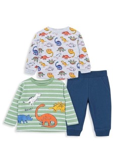 Little Me Little Boy's Dino 3-Piece T-Shirts & Pants Set
