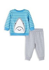 Little Me Little Boy's Shark 2-Piece Sweatshirt & Sweatpants Set