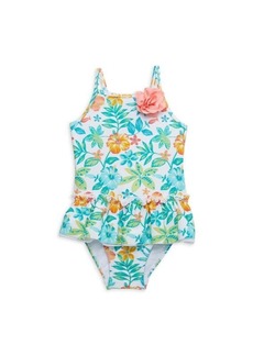 Little Me Little Girl's One-Piece Tropical Swimsuit