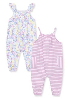 Little Me Assorted 2-Pack Stretch Cotton Rompers