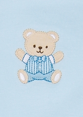 Little Me Baby Boys Cute Bear Hat and Gown, 2 Piece Set - Light Blue