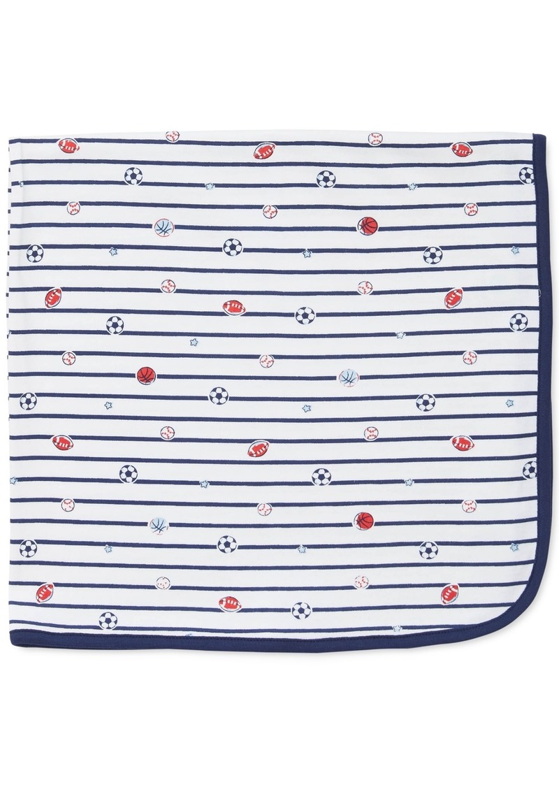 Little Me Baby Boys Sports Star Printed Cotton Blanket - Navy