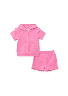 Little Me Baby Girls Coordinating Terry Swim Cover-Up Set - Pink