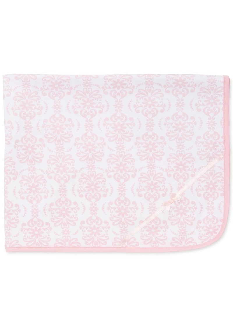 Little Me Baby Girls Damask Scroll Print Cotton Blanket - Pink Multi