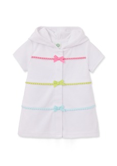Little Me Baby Girls Multi-Colored Bow Terry Swim Cover Up - White