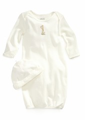 Little Me Baby Boys or Baby Girls Giraffe Gown and Hat, 2 Piece Set