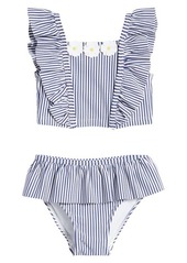 Little Me Daisy Stripe Two-Piece Swimsuit