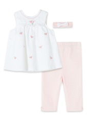Little Me Floral Tunic, Leggings & Head Wrap Set (Baby)