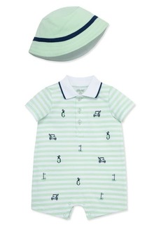 Little Me Golf Romper & Hat Set