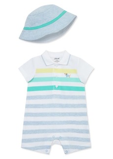 Little Me Kids' Stripe Romper & Hat Set