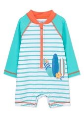 Little Me Tropical Long Sleeve One-Piece Rashguard Swimsuit